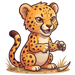Cheetah Cub Mascot